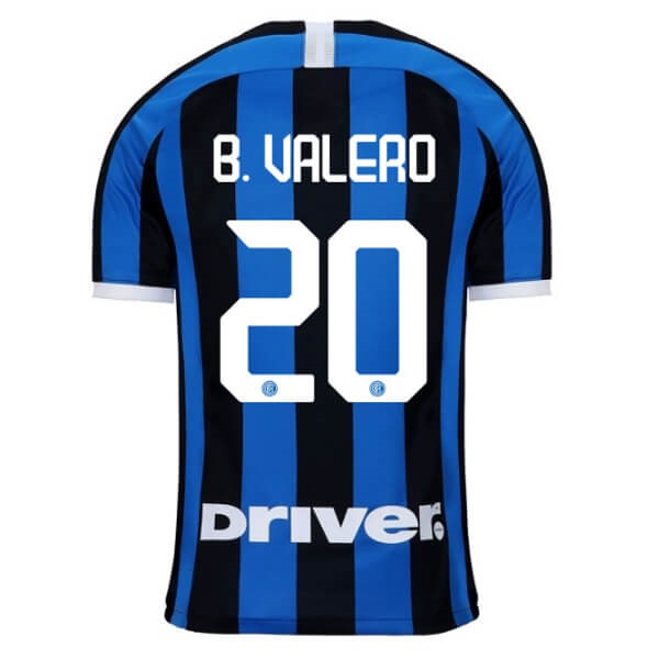 Camiseta Inter De Milán NO.20 B.Valero Replica Primera Ropa 2019/20 Azul